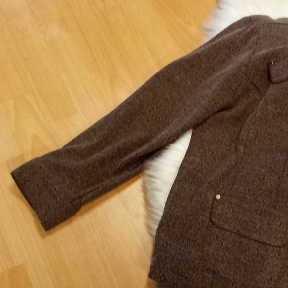 JM Collection Woman Brown Tweed Jacket - Picture 11 of 13